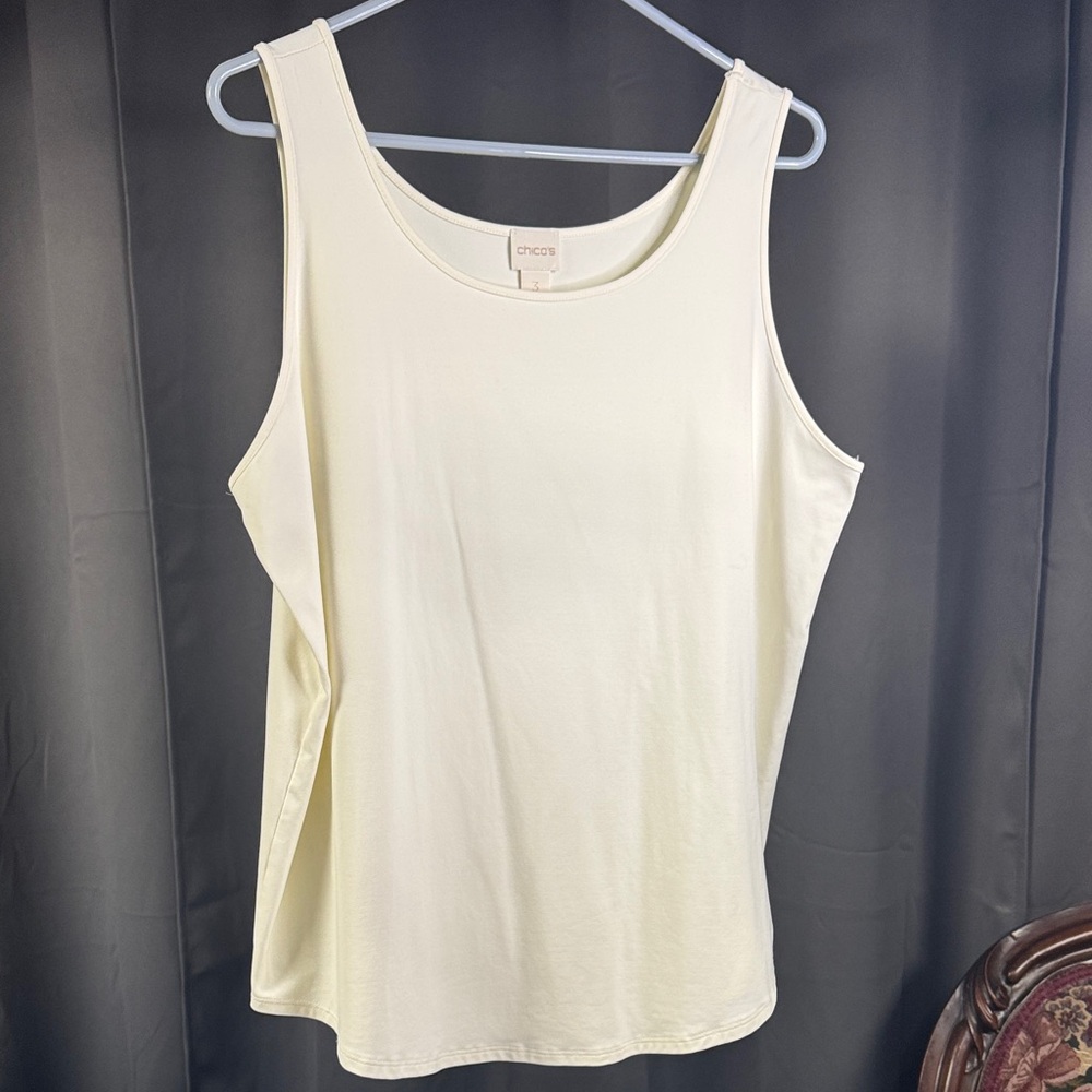Chico's Ivory Sleeveless Tank Top